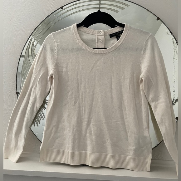 Banana Republic, Split-Hem Sweater, Off-White, Size XS Petite - Picture 1 of 5